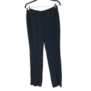 Amanda Uprichard Womens Dress Pants Split Leg Pintuck Black S